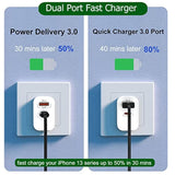 20W Usb C Charger Block, Dual Port Pd 20 Watt Fast Charger Block+ Quick Fast Charge 3.0 Type C Charging Block Compatible Iphone 16/15/14/13/12 Pro/11 Pro Max/Xr/Xs/Se/8/7 Plus,Pad Pro(White)