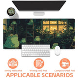 Mouse Pad Large Cute Frogs Non-Slip Game Desk Mat With Stitched Edge Laptop Keyboard Desk Pad For Work Home Gaming (35.4 X 15.7 Inches)
