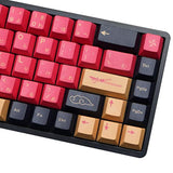 Red Samurai Keycaps, 129 Set Pbt Keycaps For Gaming Keyboard, Cherry Profile D