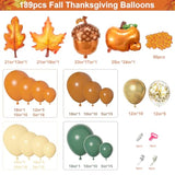 Fall Balloon Arch Kit: Brown, Nude, Green & Gold - Autumn Party Decor