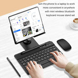 For Samsung Galaxy Z Fold 7/6/5/4/3/2, Set Include Mini Wireless Bluetooth Keyboard, Mouse, Comfortable & Adjustable Phone Stand, Capacitance Pen, S Pen Holder, Easy To Carry - Black