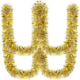 150 Feet Christmas Tinsel Garland Metallic Twist Garland Shiny Hanging String Ornaments For Christmas Tree Party Supplies Indoor And Outdoor Decoration(Silver Gold)