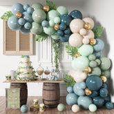 98pcs Dusty Blue Sage Green Balloon Arch Kit for Baby Shower, Birthday, Wedding Decor