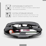 Voova Laptop Bag Case 17 17.3 Inch Computer Sleeve Messenger Bag with Shoulder Strap Expandable Waterproof Large Capacity Business Briefcase for Work Travel Fit 17-18” Laptop, Men Women, Gray