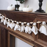 Halloween Ghost Garland: Rustic Boho Spooky Party Decor