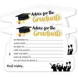 2025 Graduation Advice Cards For The Graduate - Graduation Party Games Ideas Activities Supplies - Grad Celebration - For Graduate Decorations Favor, High School And College(Shaped)(30 Pack)