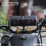 Motorcycle Speakers Bluetooth Waterproof Radio Audio System Built-In Amplifier, 3 Inch Metal Mp3 Player, Great For Atv, Scooter Bike,12 Volt Vehicle, K2Bl