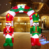 9Ft Christmas Inflatable Arch Outdoor Decoration Xmas Inflatable Nutcracker Soldier Archway Decoration With Lights Outdo