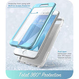 i-Blason Cosmo Series iPhone SE 2020/7/8 Case, Stylish Blue Bumper with Built-in Screen Protector