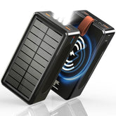 90000Mah Power Bank 35W Fast Charging With Solar Charger - High Capacity Wireless Charger Power Bank For Camping, Travel, Emergencies, Tech Devices | 7-Port Pd/Usb-C, Led Flashlight
