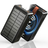 90000Mah Power Bank 35W Fast Charging With Solar Charger - High Capacity Wireless Charger Power Bank For Camping, Travel, Emergencies, Tech Devices | 7-Port Pd/Usb-C, Led Flashlight