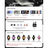 Wireless Charger For Samsung Phones Watch Earbuds(Not For Z Flip & A Serie-Phone), 3 In 1 Charging Station For Galaxy Watch 7/Ultra/6/5/4/3,S25 S24 S23 S22 S21 S20/Note 20 10/Z Fold 4 3,Buds/2/Pro