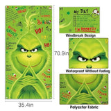 Merry Christmas Door Cover Green Christmas Decoration Winter Birthday Party Decor Front Door Banner