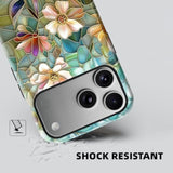Luxury Marble Flowers Magnetic Case for iPhone 17 - MagSafe Compatible, Shockproof TPU Hard PC Phone Case, Protective Cover for Women and Men