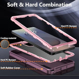For Samsung Galaxy S25 Ultra Case With Built In Kickstand, Shockproof/Dropproof Military Grade Protective Cover For Galaxy S25 Ultra (Night Purple/Baby Pink)