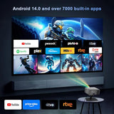 1080P Native Projector 4K, 600 Ansi Lumens, Wifi And Bluetooth, Built In Apps, Electric Focus & Auto Keystone, Mini Portable Projector For Outdoor Movies Home Theater (2026 Upgrade)