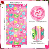 2Pcs Valentines Day Foil Fringe Curtains Backdrop, Sweet Conversation Heart Tinsel Valentines Day Photo Backdrop Streamers For Galentine’S Day Wedding Anniversary Romantic Party Supplies