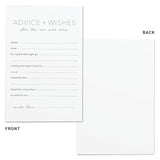 Advice And Wishes For The Mr And Mrs, Minimalist 6X4 Pack Of 50, For Wedding Games For Reception, Bridal Shower Bingo, Best Wishes Cards, Wedding Bingo Game