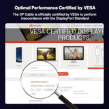 Vesa Certified Displayport Cable 2.1, 16K Dp Cable [16K@60Hz, 8K@120Hz, 4K@240