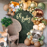 146Pcs Sage Green Balloon Garland Arch Kit White Nude And Metallic Chr