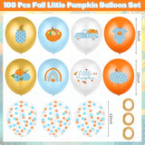 100Pcs Blue Little Pumpkin Balloons 12 Inch Fall Baby Shower Birthday Party Decor