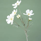 4 Pcs Artificial Fake Flowers Plants Cosmos Silk Flower Arrangements Wedding Bouquets Decorations ? 23.6''/60Cm Artificial Silk Daisy Fake Flowers Uv Resistant Outdoor Fake Wildflowers (Milky White)