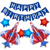 Large Fighter Jet Airplane Foil Balloons Birthday Party Decorations for Kids