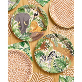 Animal Print Safari Paper Plates, 4 Designs | 24 Pcs 9" | Kids Decorations, Jungle Party Setting, Wild Birthday Decor, Rainforest Tablescape, Zoo Table Decor