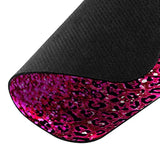 Non-Slip Rectangle Mousepad, Hot Pink Glitter Sparkle With Black Pink Glitter Leopard Mouse Pad For Home, Office And Gaming Desk