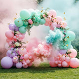 Pink Purple Mint Green Balloon Arch Kit – Double Stuffed Pastel Balloons With Gold Butterflies For Baby Shower, Girl Birthday, Butterfly Theme, Baby In Bloom, Spring Or Garden Party Decor