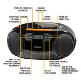 Portable Cd Player Boombox - Portable Mp3 Player And Cassette Tape Player, Boom Box Compact Stereo Sound System With Dynamic Bass Boost, Take Your Music Outside With Usb Hifi Music Player