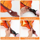 8pcs Thanksgiving Balloons Pumpkin Maple Leaf Orange Foil Balloons for Autumn Party Decor