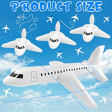 4 Pieces Inflatable Airplane Balloon 40 Inch Large Inflatable Plane Balloon White Plane Toy Float Airplane Aviation Themed For Outdoor Indoor Birthday Party Swimming Pool Party Supplies