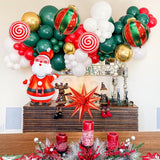 151PCS Christmas Balloon Arch Kit Red Green White Gold Balloons Xmas Decor