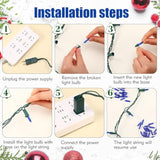 360 Count 2.5V Christmas Mini Lights Replacement Bulbs Incandescent Wire String Lights For Indoor Outdoor Christmas Deco