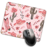 Retro Western Cowgirl Mouse Pad, Cowgirl Boots Gaming Mousepad, Vintage Computer Desk Mat Birthday Gifts Office Desk Accessories Desk Mat Gifts For Friends Coworker Cowgirl Women