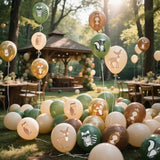 24Pcs Woodland Animals Balloon For Baby Shower Decorations 12Inch Classic, Neutral Forest Animal Baby Shower Party Supplies, Gender Reveal Photo Props