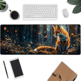 Cute Fox Mouse Pad?Animal Forest Gaming Keyboard Mat?Laptop Computer Protector With Non-Slip Rubber Base?Large Extended Mousepads Gifts For Desk Office Home?Deskmat Decor 31.5" X 11.8"