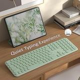 Wireless Green Keyboard, Bluetooth 2.4Ghz Dural Mode Connection Scissor Switch