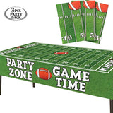 Football Tablecloth Set 3pcs – Game Day & Tailgate Plastic Covers