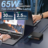 420W Usb C Charger Block,10-Port Charging Station Gan Fast Charging Type C & Usb A Wall Charger Adapter For Macbook Pro/Air,Iphone,Ipad,Dell Xps,Samsung Galaxy(Black)