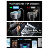 65W USB-C Car Charger, Fast PD & QC3.0 for iPhone 15, iPad, Samsung, Android