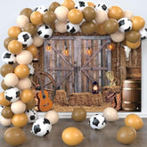 50pcs Western Balloons & Backdrop Set for Cowboy Party Decorations