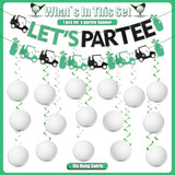 Golf Party Decorations Let's Partee Banner Hanging Swirls for Birthday Baby Shower