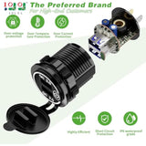10L0L Golf Cart Quick Charge QC 3.0 Dual USB Charger Socket, 12V-24V USB Outlet for Yamaha EZGO Club Car, 12V Input Double USBs Ports with DIY Cars Port Outlet for Car Boat RV Motorcycle Truck