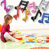 16pcs Music Note Foil Balloons 16" — Colorful Mylar Decor for Music Parties