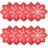 Red Snowflake Balloons 10pcs for Christmas New Year Winter Party Decor