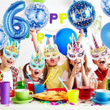 11 Pc Blue 17th Birthday Foil Balloons & Confetti Balloon Set for Kids Party Decor