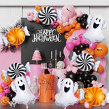 9pcs Halloween Balloon Set Ghost and Candy Foil Balloons for Party Decorations