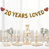 20 Years Loved Banner For 20Th Birthday /Wedding Anniversary Party Dec